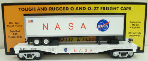 MTH 30-76260 O Gauge NASA Flatcar w/Trailer