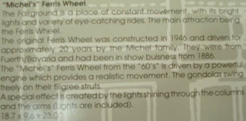 Piko 62101 G Wilson Bros. Circus Ferris Wheel Kit NIB