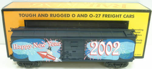 MTH 30-7490 O Gauge New Years Box Car 2002 LN/Box