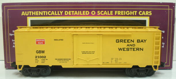 MTH 20-94006 O Gauge Green Bay & Western Route Reefer Car #21002 LN/Box