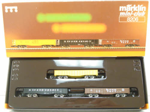 Marklin 8206 Z US Freight Gondola Car Set (Set of 3) NIB