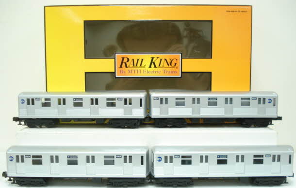 MTH 30-2162-1 O MTA R-42 Silver Subway Set with Proto w/PS1 (Set of 4) LN/Box