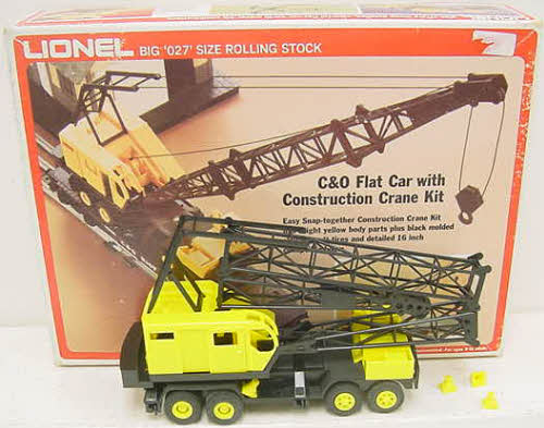 Lionel 6-9157 O Gauge Chesapeake & Ohio Flatcar with Construction Crane Kit LN/Box
