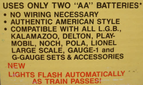 LGB 1962 Lighted Operating Crossing Signal LN/Box