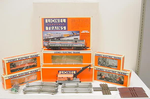 Lionel 6-11723 Amtrak Work Train O Gauge Diesel Train Set LN/Box