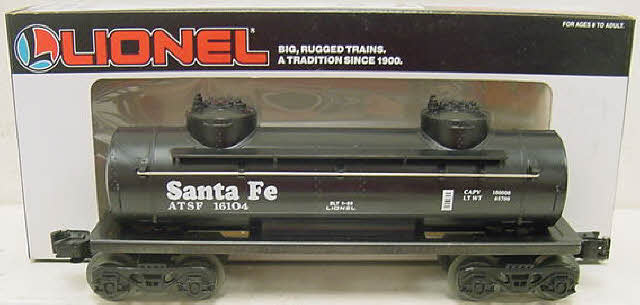 Lionel 6-16104 O Gauge Santa Fe 2-Dome Tank Car #16104 LN/Box