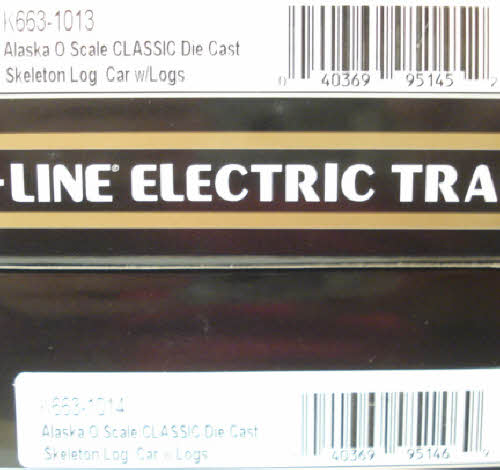 K-Line K1211 Alaska Logging O Gauge Diesel Train Set LN/Box