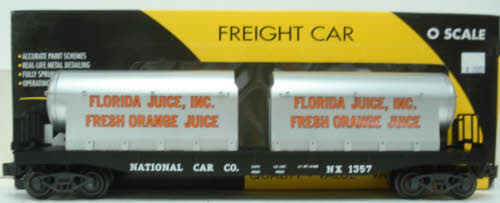 K-Line K691-8014 National Car Co. Flatcar with Juice Containers LN/Box