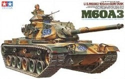 Tamiya 35140 1:35 US M60A3w/105mm Gun Military Tank Model Kit