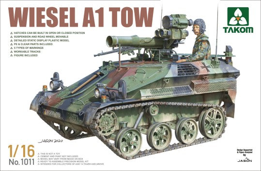 Takom 1011 1:16 Wiesel A1 Tow Armored Tracked Military Vehicle Model Kit
