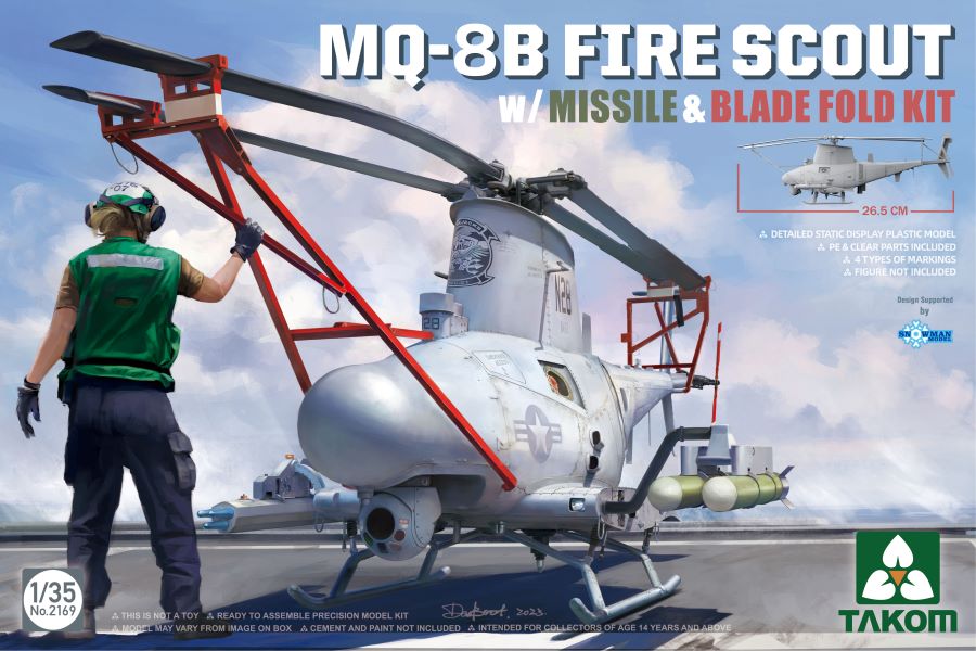 Takom 2169 1:35 MQ-8B Fire Scout Helicopter Plastic Model Kit