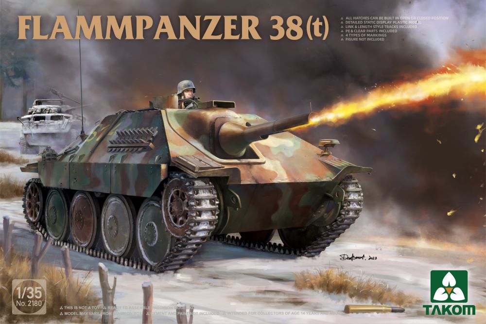 Takom 2180 1:35 Flammpanzer 38(t) Tank Plastic Model Kit