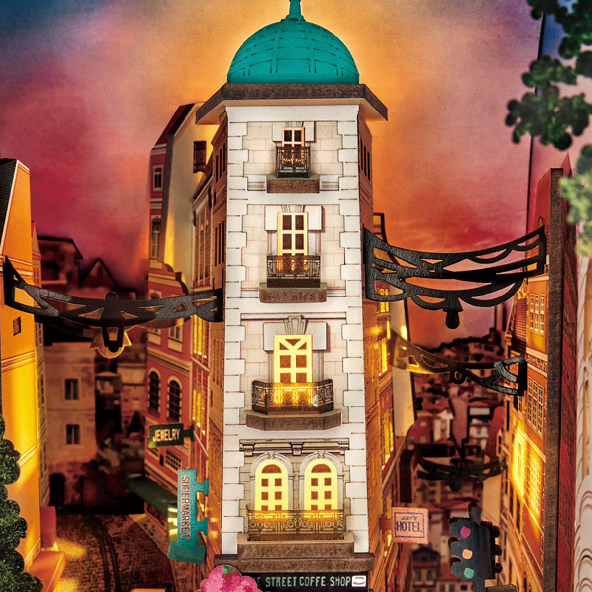 Robotime TGB13 Rolife Street Scene DIY Book Nook