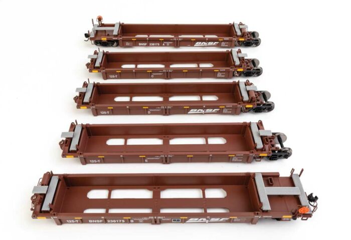 Walthers 910-55661 HO BNSF RTR Thrall Rebuilt 40' Well Car #238175 (Pack of 5)