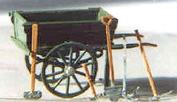 The N Scale Architect 96696 N Wheel Barrow & Track Tools Etched Brass Kit