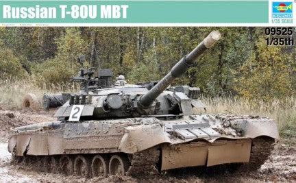 Trumpeter 09525 1:35 Russian T-80U Main Battle Military Tank Model Kit