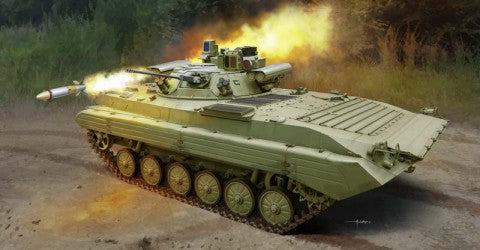 Trumpeter s 9558 1:35 BMP-2M Infantry Fighting Military Vehicle Model Kit