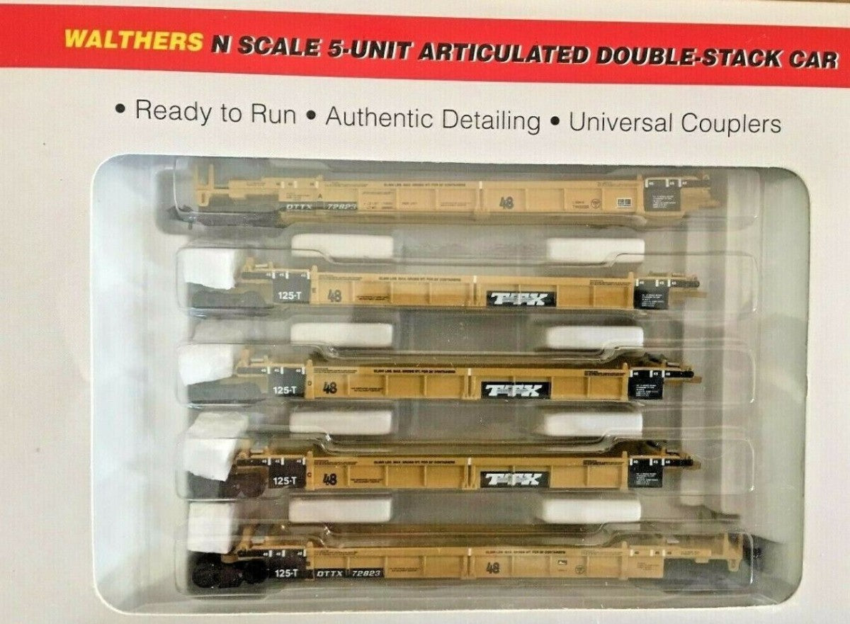 Walthers 932-8109 N Thrall 5-Unit Articulated Double Stack Car LN/Box