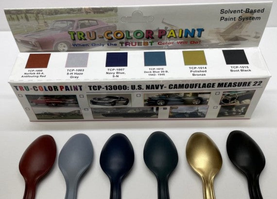 Tru-Color 13000 U.S. Navy Camouflage Measure 22 Paints (Set of 6)
