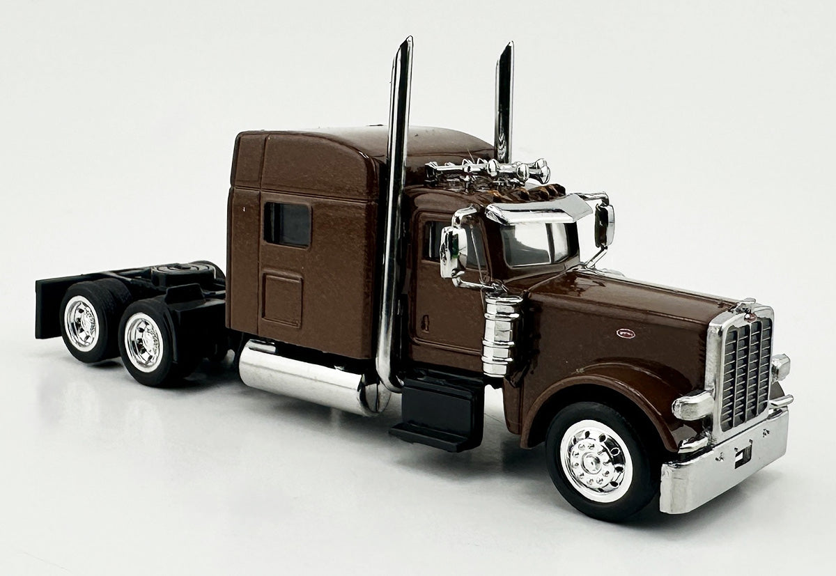 HO Logistics Replicas 38902 HO Brown Peterbilt 389 with Sleeper Cab