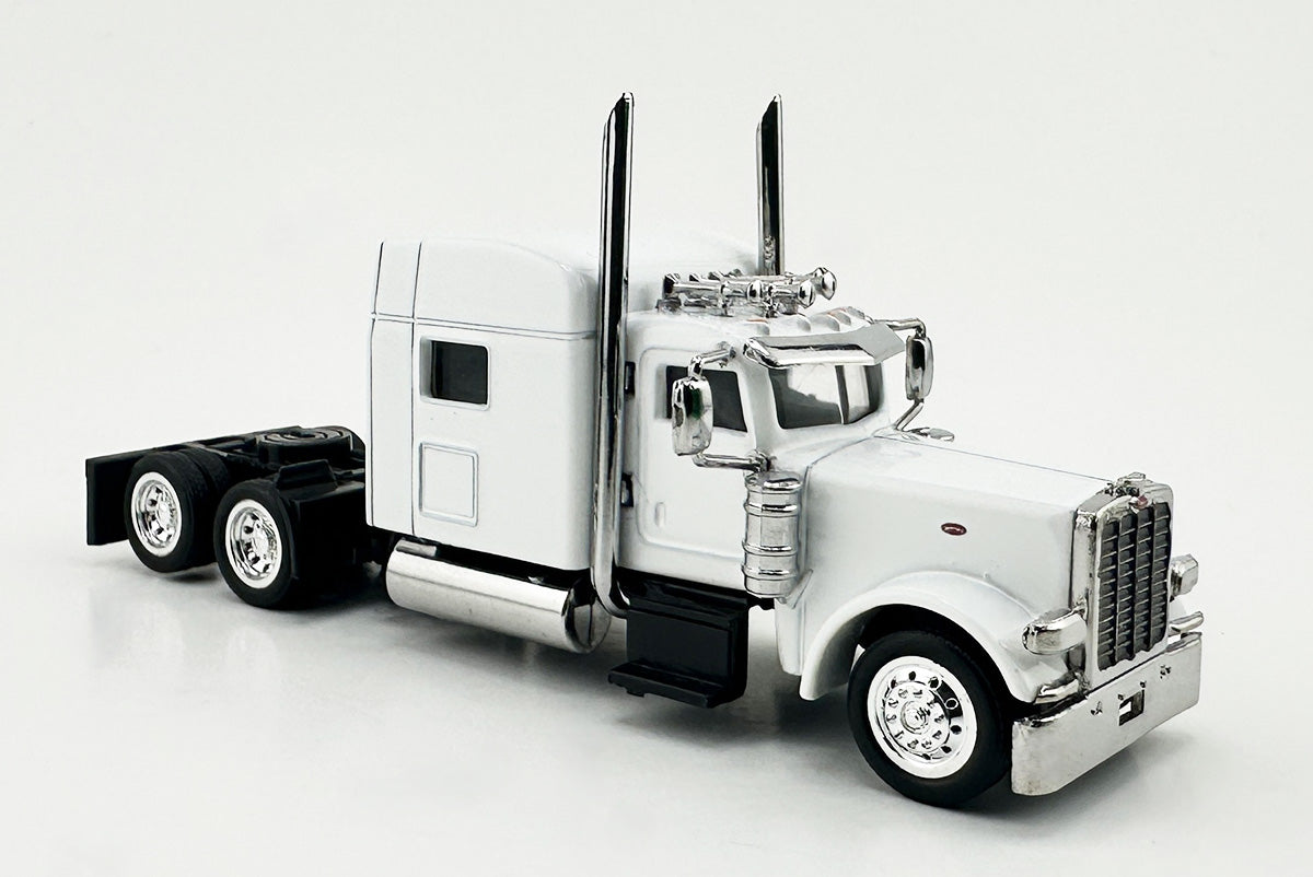 HO Logistics Replicas 38907 HO White Peterbilt 389 with Sleeper Cab