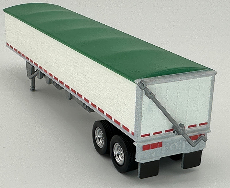 HO Logistics Replicas 466 HO Covered Grain Trailer with Green Tarp