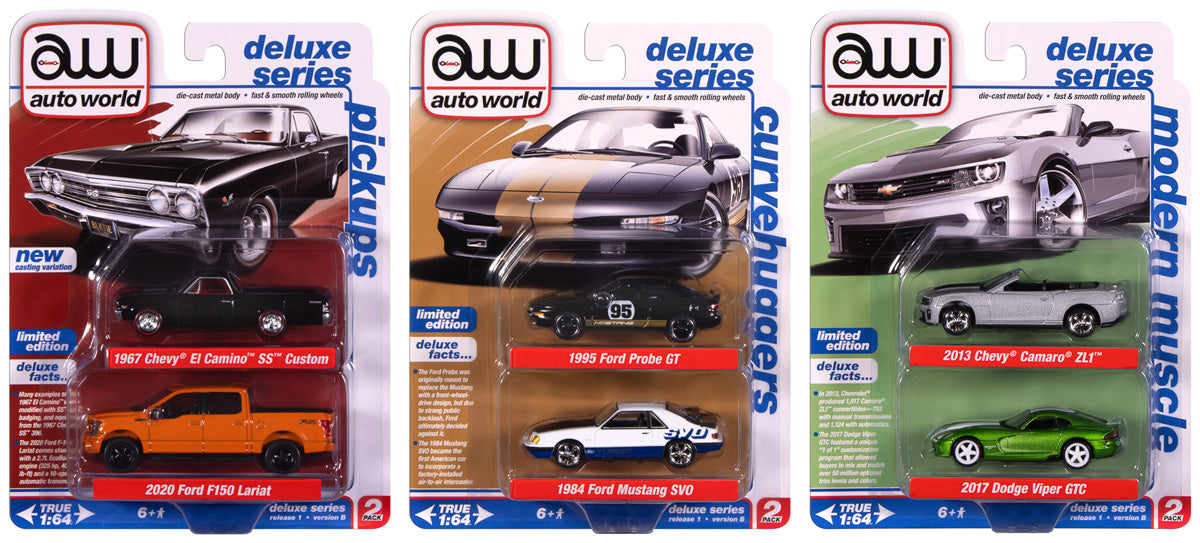 Auto World AW2PK008-B-CASE 1:64 Deluxe 2-Pack 2026 Release 1B (Set of 12)
