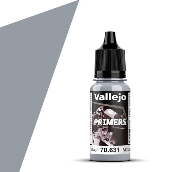 Vallejo Paint 70631 Chainmail Silver Surface Primer - 06 oz Bottle
