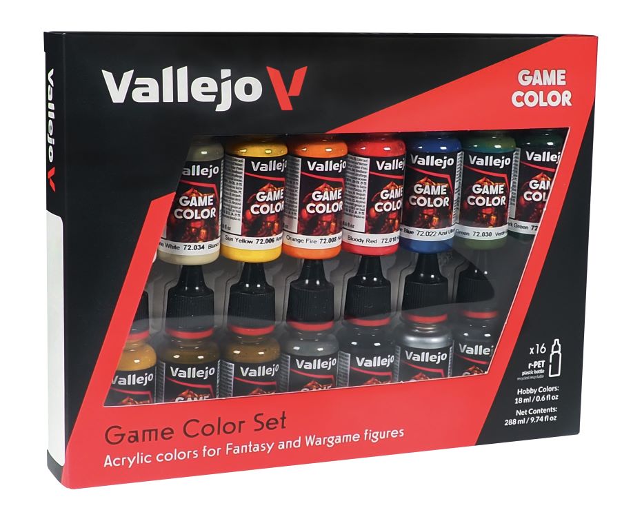 Vallejo Paint 72299 Introduction Game Color Acrylic Paints (Set of 16)