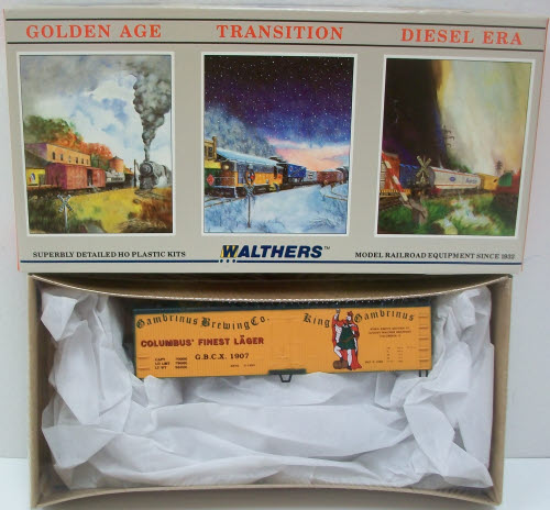 Walthers 1907 Discoverail 40' Woodside Reefer HO Kit EX/Box