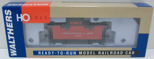 Walthers 932-7521 HO Scale C&O Wood Caboose #90776 LN/Box