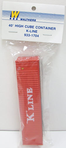 Walthers 933-1704 HO Scale K-Line 40'' High Cube Container