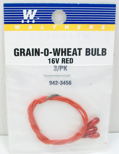 Walthers 942-3456 GOW 16V Red 3/pk