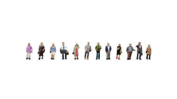 TomyTec 328179 N Walking People Figure (Set of 12)