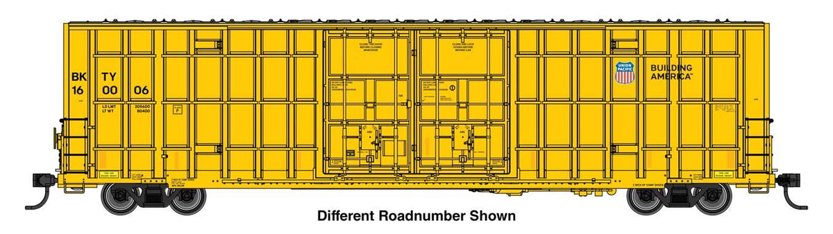 Walthers 910-3124 HO UP 60' High Cube Plate F Horizontal Post Boxcar #160148