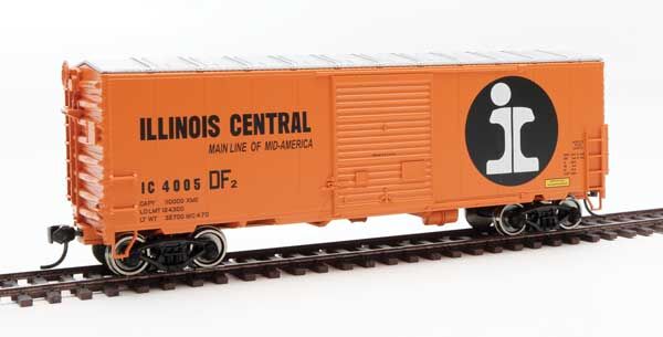Walthers 910-45009 HO Illinois Central 40' ACF Modernized Welded Boxcar #4005