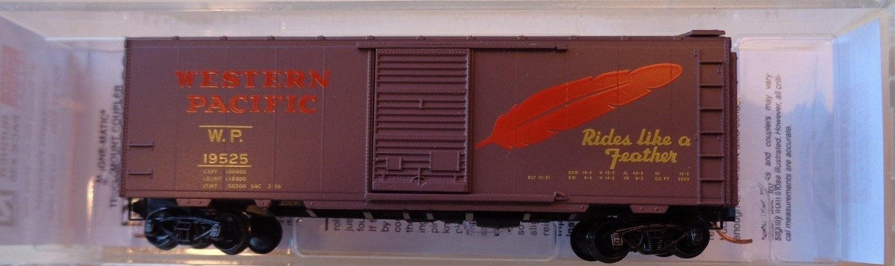 Micro-Trains 02051800 N Western Pacific 40' Standard Single Door Boxcar #19525 LN/Box