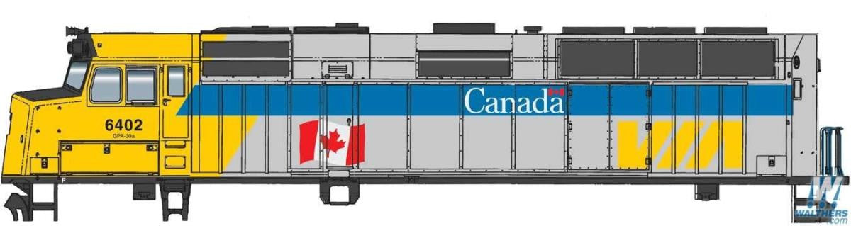 Walthers 910-19469 HO VIA Rail Canada F40PH Diesel Locomotive DCC #6402
