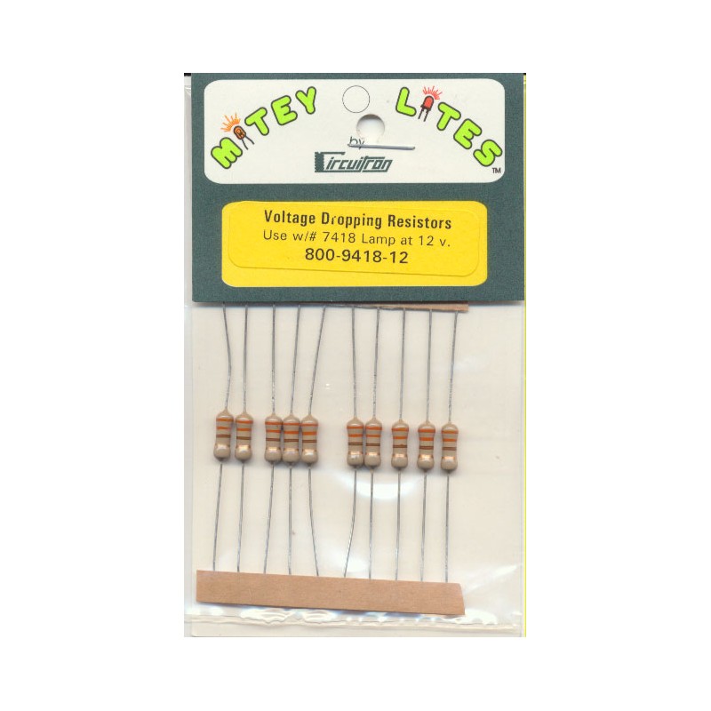 Circuitron 800-9418-12 12V Very High-Output Lamp Dropping Resistor (Pack of 10)