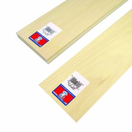 Midwest Products 4401 1/32" x 4" x 24" Micro-Cut Basswood Sheets (Pack of 15)