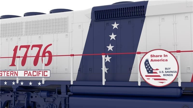 Rapido Trains 040560 HO WP Bicentennial EMD GP40 Diesel Locomotive #1776 + #1976