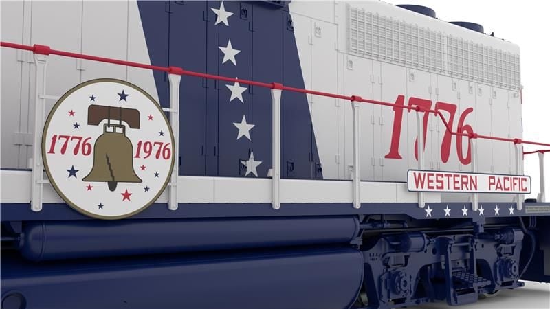 Rapido Trains 040560 HO WP Bicentennial EMD GP40 Diesel Locomotive #1776 + #1976