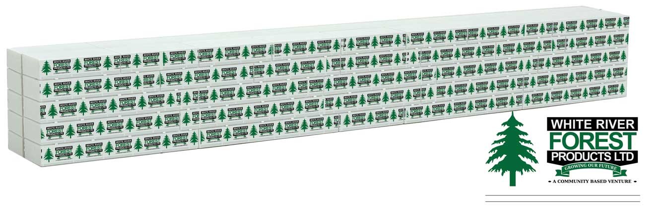 Walthers 949-3168 HO Wrapped WRFP Lumber Load for 72' Centerbeam Flatcar