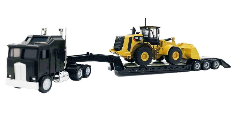 Promotex 006592 1:87 Kenworth K100 with Lowboy Trailer