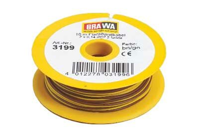 Brawa 32390 .14mm Brown, Yellow 2-Conductor Stranded Copper Wire 25m Reel