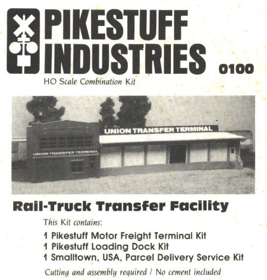 Pikestuff 541-0100 HO Rail-Truck Transfer Facility Building Kit