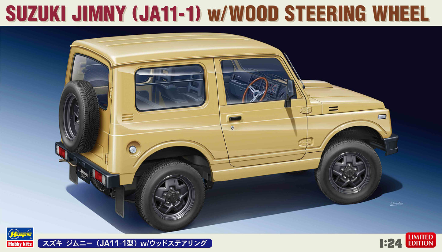 Hasegawa 20568 1:24 Suzuki Jimny JA11-1 w/Wood Steering Wheel Plastic Model Kit