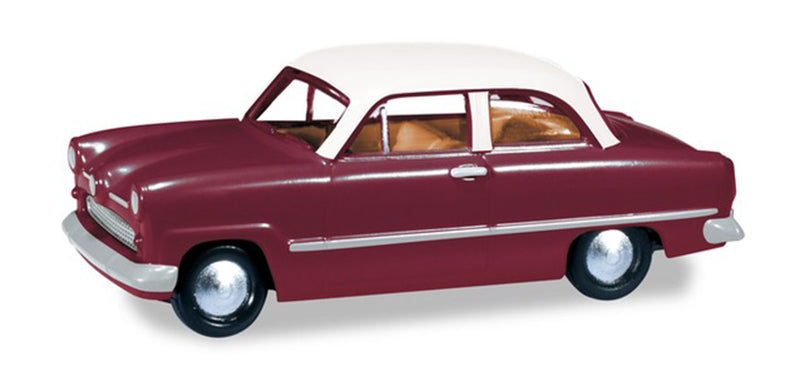 Herpa 024686 HO Burgandy Ford Taunus Sedan