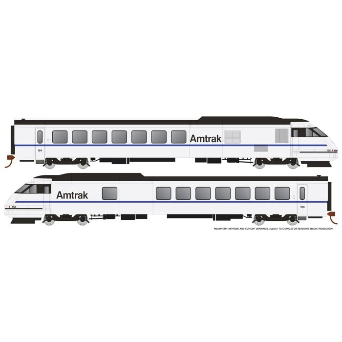 Rapido Trains 025506 HO AMT X2000 Demo Passenger Car DCC/Sound (Set of 2)