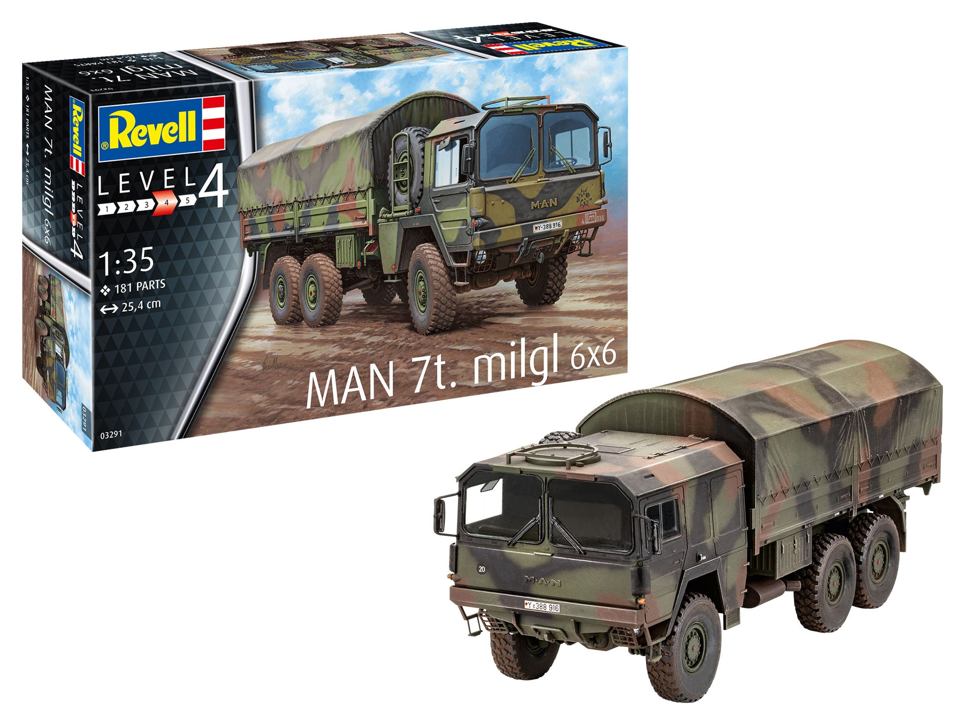 Revell of Germany 03291 1:35 MAN 7t Milgl Military Vehicle Model Kit